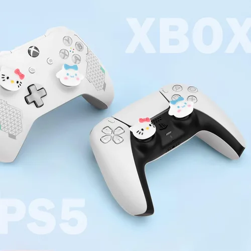 Vista 5 de DLseego Hi Cat & Dog - 4 tapas de agarre para el pulgar para Xbox One PS5 PlayStation4 DualSense Switch Pro Wireless Controller Deck de vapor