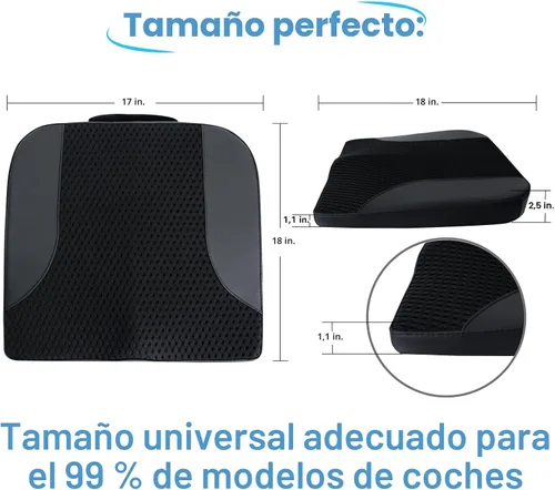 Vista 9 de Lofty Aim - Cojín para asiento de automóvil, cojín para asiento de automóvil Memory Foam Car Seat Cushion for Long Driving, Butt Pillow for Pain