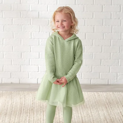 Vista 8 de Gerber Vestido tipo suéter para bebés y niñas pequeñas con falda de tul