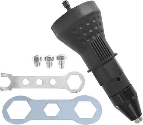 Vista 3 de marddpair Adaptador de taladro eléctrico de pistola de tuerca de remache para herramienta de remachado inalámbrico, adaptador de tuerca