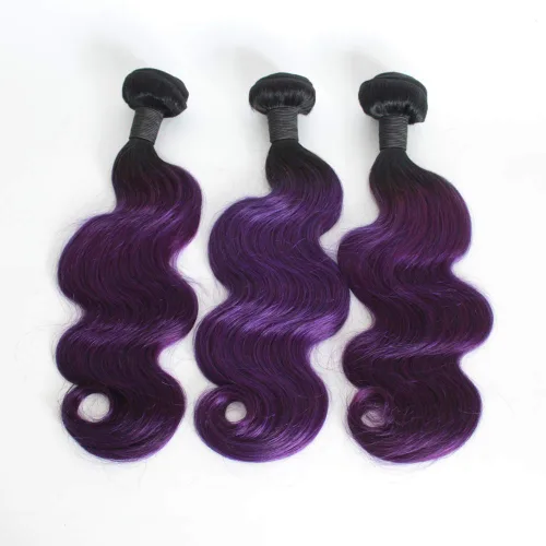 Vista 14 de Extensiones de cabello humano virgen ondulado brasileño ombré, 3 paquetes de 12 pulgadas #1B/27 rubio barato sin procesar para mujeres