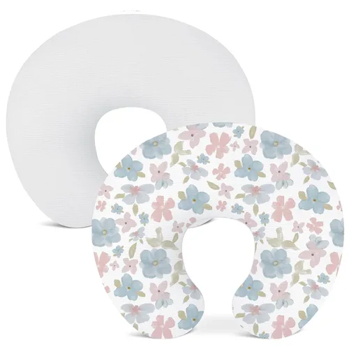Vista 25 de Fundas de almohada de lactancia, funda de muselina para almohadas de lactancia, cómodas para bebés niñas y niños (beige)