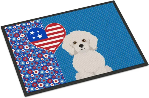 Vista 154 de Caroline's Treasures WDK5119JMAT Airedale Terrier USA - Tapete para interiores o exteriores, 24 x 36 pulgadas, tapete para puerta delantera