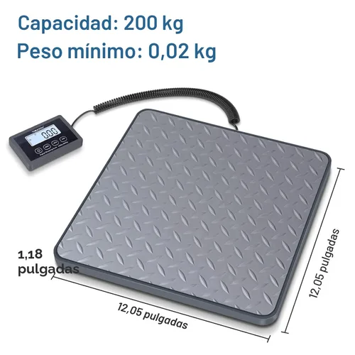 Vista 2 de THINKSCALE Báscula de envío 440lb×1oz - Postal, Equipaje, Almacén, Hogar