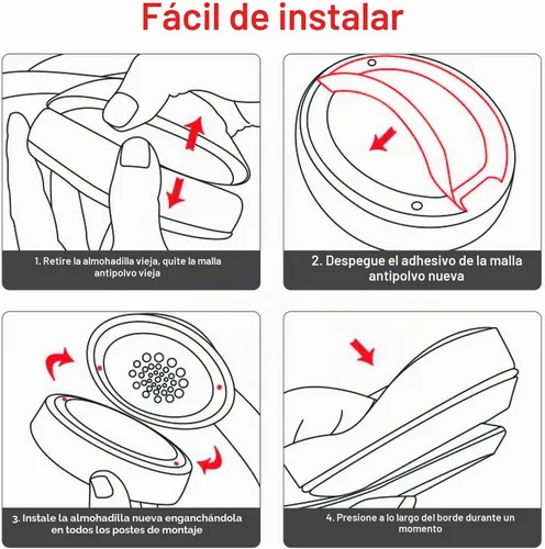 Vista 5 de Almohadillas de repuesto compatibles con Beats Studio 3.0/2.0, cubiertas para auriculares con espuma de alta densidad, cuero suave, almohadillas