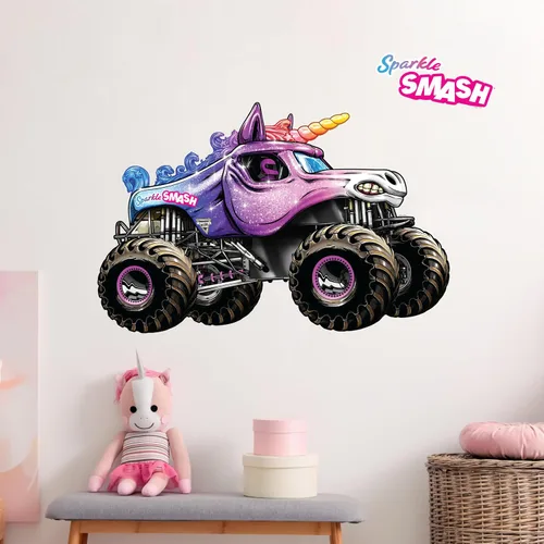 Vista 15 de Wall Palz Monster Jam - Calcomanías de pared de 23 pulgadas con interacción de realidad aumentada 3D, decoraciones de pared para despegar y pegar