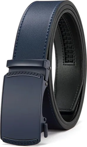 Vista 50 de CHAOREN Cinturón para hombre de cuero con trinquete - Ajuste personalizable, estilo sin esfuerzo (35 mm)