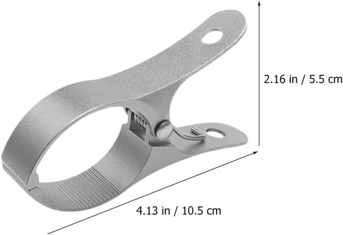 Vista 6 de Zerodeko Clips de alta resistencia, 2 clips para toallas de playa, resistentes al viento, abrazaderas de edredón de aleación de aluminio, clips