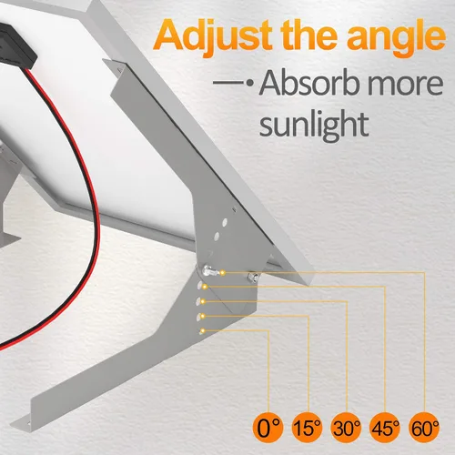 Vista 6 de Kit de panel solar de 30 W de 12 V, cargador de panel solar monocristalino fuera de la red con controlador impermeable inteligente + soporte
