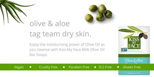 Vista 3 de Kiss My Face Jabón de Oliva y Aloe, 8.0 oz (230 g)