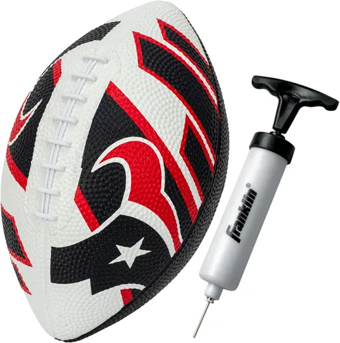 Vista 8 de Franklin Sports NFL Team Footballs - Rubber Youth Mini Balls for All Teams - Kids 8.5" Football + Air Pump Sets - Official NFL Licensed