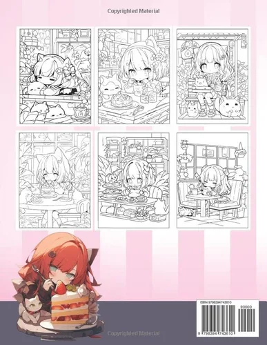 Vista 2 de Kawaii Coloring Book Cat Café Adventures