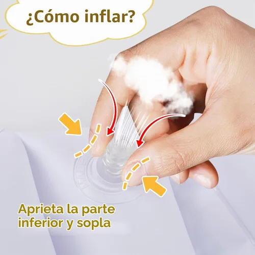 Vista 5 de Cojín para silla alta con funda para IKEA Antilop Bebés Niños Infantes Inflable y Reversible Cojín Inflable Integrado Postre Blanco