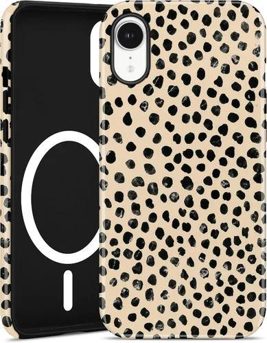 Vista 59 de Jusy Compatible con MagSafe Brown Tortoise Shell Print Phone Case para iPhone 7/8/SE, funda protectora magnética de lujo de TPU suave