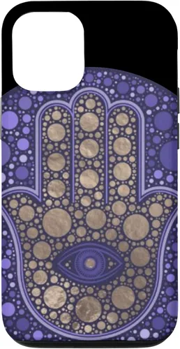 Vista 25 de Funda para iPhone 11 Purple Evil Eye and Hamsa Hand