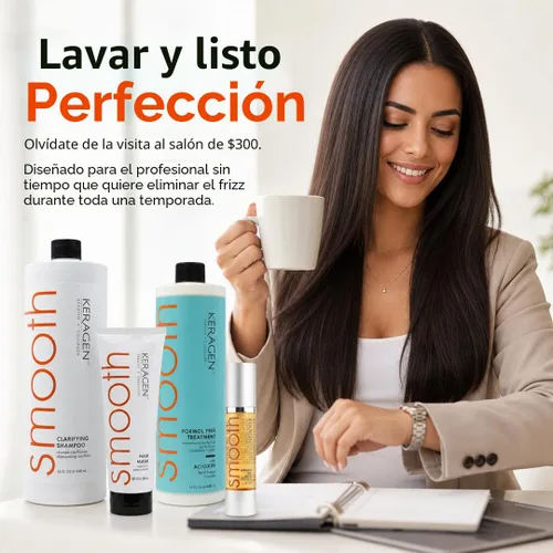 Vista 7 de Keragen - Tratamiento de alisado de queratina brasileña, sistema de alisado para cabello seco y dañado, sin formaldehído con kit de queratina