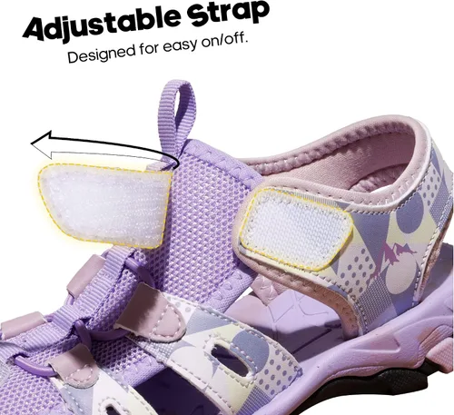 Vista 5 de NORTIV 8 Sandalias de verano para niños y niñas, sandalias de punta cerrada, para senderismo, ligeras, atléticas al aire libre