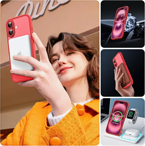 Vista 378 de TOCOL Funda para iPhone 11, compatible con Magsafe, protección completa de cámara, imanes integrados, protección contra caídas, funda translúcida