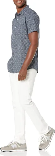 Vista 3 de Goodthreads Camisa de popelina elástica de manga corta para hombre