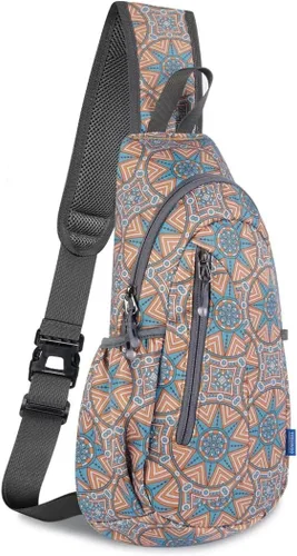 Vista 18 de TITECOUGO Bolso bandolera pequeño, mochila cruzada ligera para hombres y mujeres, bolsa de hombro para deportes y exteriores