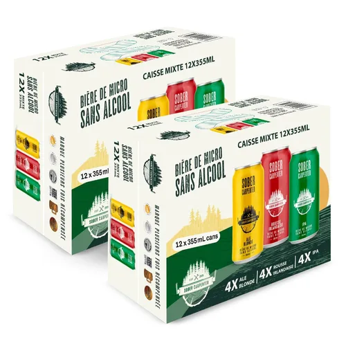 Vista 15 de SOBER CARPENTER - Cerveza sin alcohol de trigo blanco estilo belga, cerveza artesanal para todas las ocasiones, licores sin alcohol y alternativa al