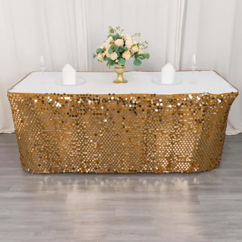 Vista 13 de Efavormart Manteles Superpuestos de Lentejuelas Payette Grandes Premium de 72 pulgadas para Decoraciones de Mesa de Bodas, Banquetes, Catering