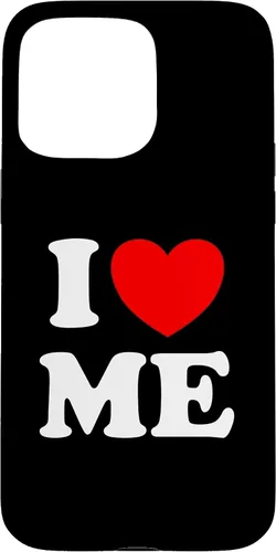 Vista 31 de Carcasa divertida para iPhone 16 I Love Me I Red Heart Me I Love Me Myself And I
