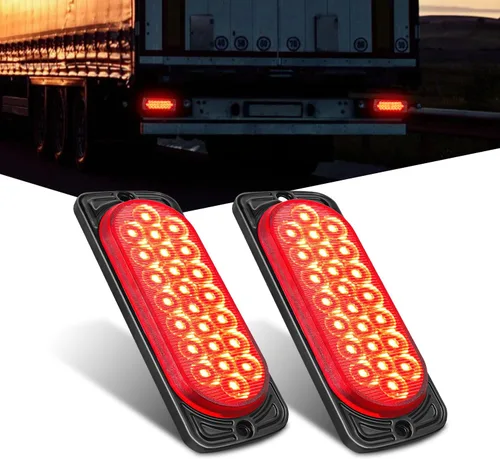 Vista 12 de Nilight juego de 2 luces de señalización de giro LED de 16 luces ámbar, carcasa de aluminio de 4.4 pulgadas, luces indicadoras de señalización