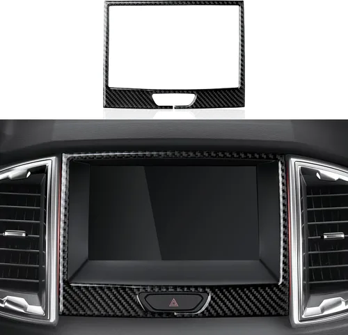 Vista 20 de Cubierta de Panel de Control Central de Fibra de Carbono para Tablero de Coche para Ford Ranger 2019 2020 2021 2022 2023 XLT Lariat XL Accesorios