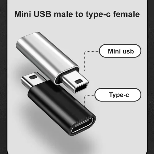 Vista 6 de Adaptador USB C (paquete de 6), USBC macho a micro hembra, USBC hembra a micro macho, tipo C a mini USB, compatible con teléfonos inteligentes