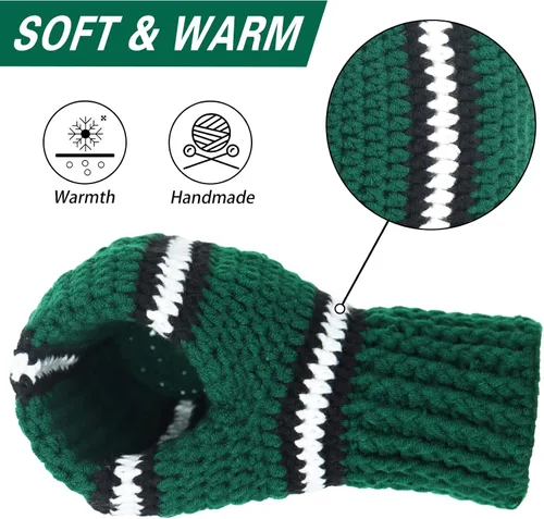 Vista 2 de Guantes de lana FunisFun para cerveza, guante tejido para beber con costuras para regalo de broma de elefante blanco, idea para fiestas previas al
