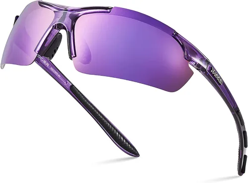Vista 29 de Lentes de sol polarizados deportivos para hombres y mujeres, con diseño envolvente, UV400, para correr, béisbol, sóftbol, ciclismo, conducción