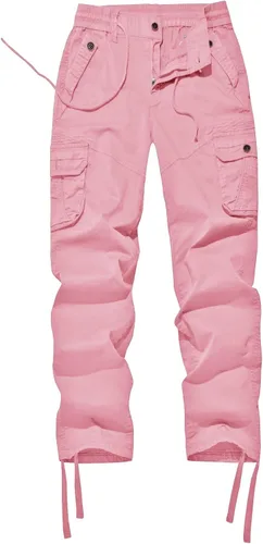 Vista 12 de FOURSTEEDS Pantalones de cintura elástica con cordón de altura media y múltiples bolsillos para mujer para deportes al aire libre, camping y #776