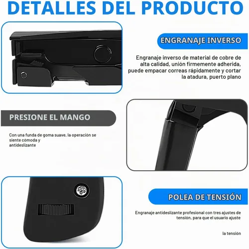 Vista 3 de Knoweasy Pistola para Bridas de Cable y Brida de Cable - Herramienta de Sujeción y Corte al Ras con Mango de Acero, Herramienta para Bridas de Cable