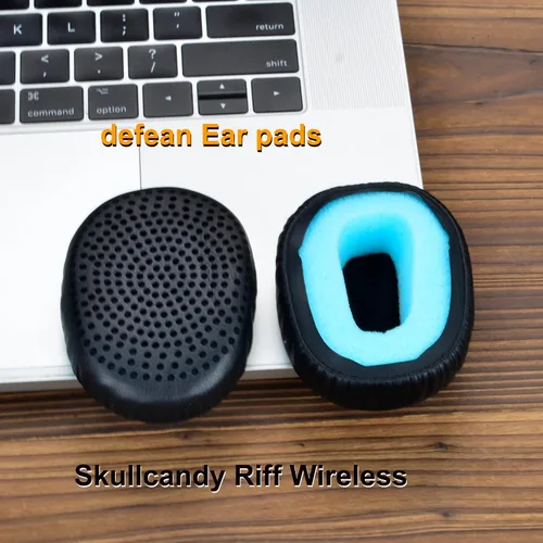 Vista 6 de Riff - Almohadillas de repuesto defean compatibles con auriculares inalámbricos Skullcandy Riff (negro)