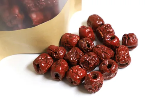 Vista 2 de NUEVO EMBALAJE Red Date Azufaifo Hongzao Sin Semillas de Frutas Secas 4 Oz