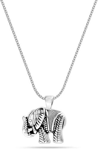 Vista 2 de LeCalla Collar con colgante de elefante de plata de ley 925, lindos animales de la buena suerte, pulseras, aretes, joyería para mujeres y mujeres