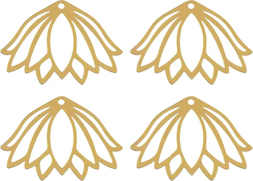 Vista 31 de John Bead Beadwork Findings - Colgante dorado (3 unidades)