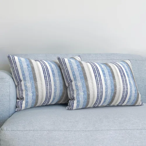 Vista 37 de DYTXIII Paquete de 2 almohadas lumbares impermeables para exteriores con rellenos, 12 x 20 pulgadas, almohada decorativa rectangular para patio