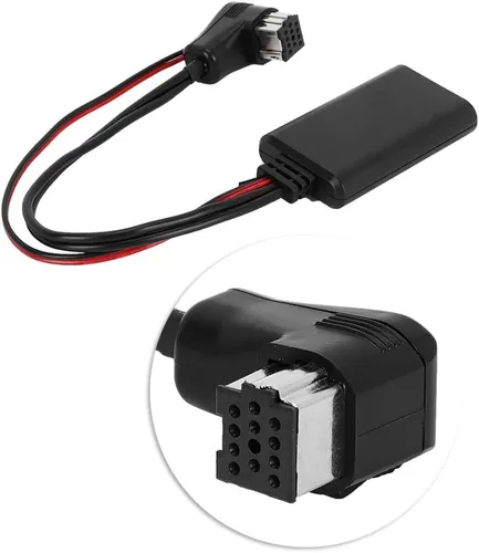 Vista 6 de Adaptador Bluetooth para automóvil, adaptador AUX Bluetooth ABS negro para audio para automóvil, módulo estéreo de enchufe de repuesto, adaptador