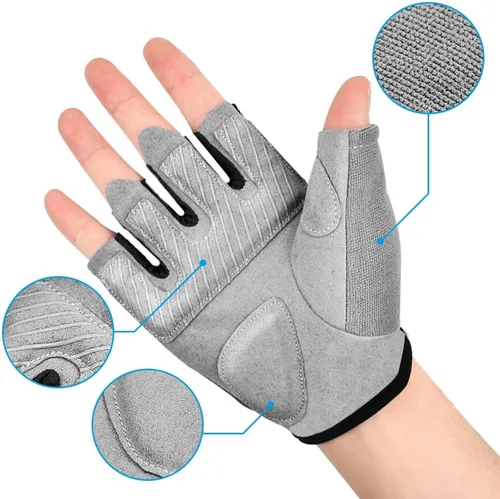 Vista 2 de Seektop Guantes de entrenamiento para mujeres y hombres, guantes de entrenamiento para levantamiento de pesas, guantes de ejercicio