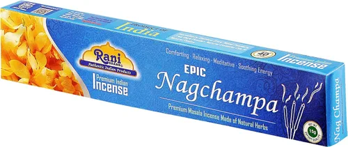 Vista 8 de Rani Brand Authentic Indian Products Epic Nagchampa Incienso (0.53 oz x 10 paquetes, total 100 varillas) para Puja, meditación y fragancia casera