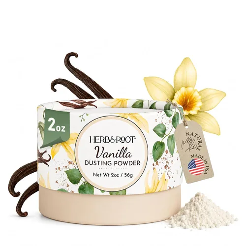 Vista 21 de Herb & Root Talc Free Body Dusting Powders. Rose, Vanila, Sandalwood, Lavender, Jasmine, and Gift Sets (Full Size, Jasmine)