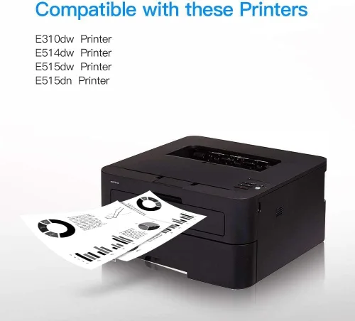 Vista 3 de LxTek Cartucho de tóner de repuesto compatible para impresoras láser Dell E310dw P7RMX PVTHG 593-BBKD compatible con impresoras láser E310dw