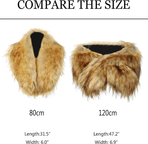 Vista 3 de Soul Young Faux Fur - Cuello Calentador para mujer, Bufanda
