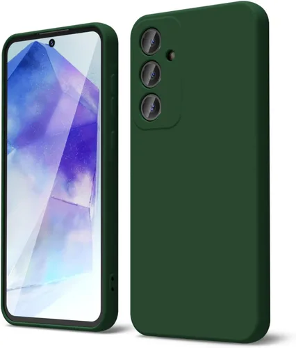 Vista 266 de oakxco Funda para teléfono Samsung Galaxy A12 con agarre de silicona líquida, linda delgada fina suave cubierta de gel de goma TPU lisa para mujeres