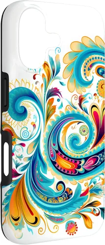 Vista 3 de Turquoise Paisley Boho Chic Case for iPhone 17