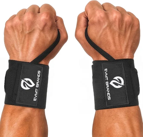 Vista 10 de EVMT Premium Wrist Wraps for Weightlifting Durable Lifting Straps for Enhanced Wrist Support Perfect for Strength Training, Gym Workouts &