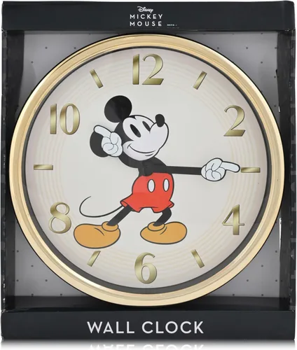 Vista 2 de Accutime Mickey Mouse 871776 Retro Art Master - Reloj de pared, color blanco