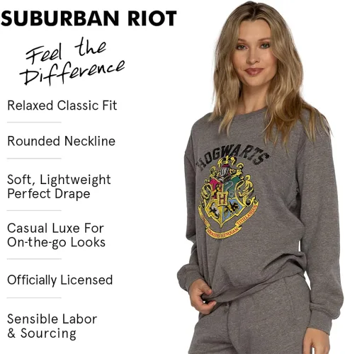 Vista 3 de Suburban Riot Harry Potter - Sudadera de forro polar de manga larga para mujer
